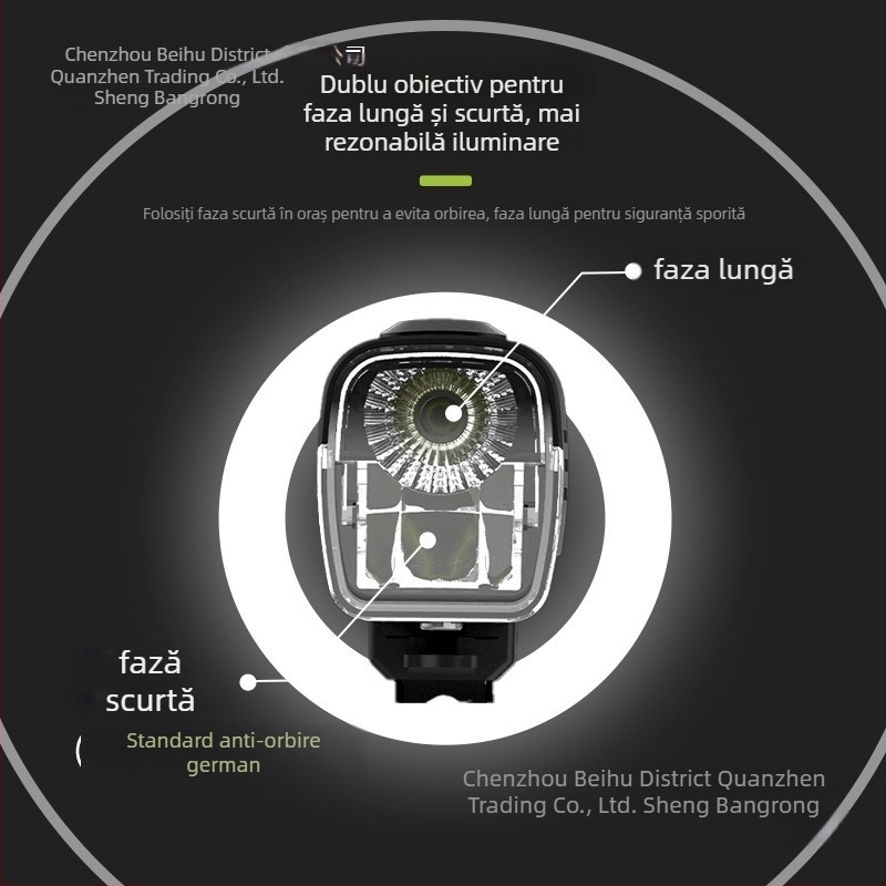 Sheng bangrong far frontal pentru bicicletă, pentru plimbări nocturne, montaj cu eliberare rapidă, impermeabil, luminozitate înaltă, potrivit pentru biciclete montane și de șosea