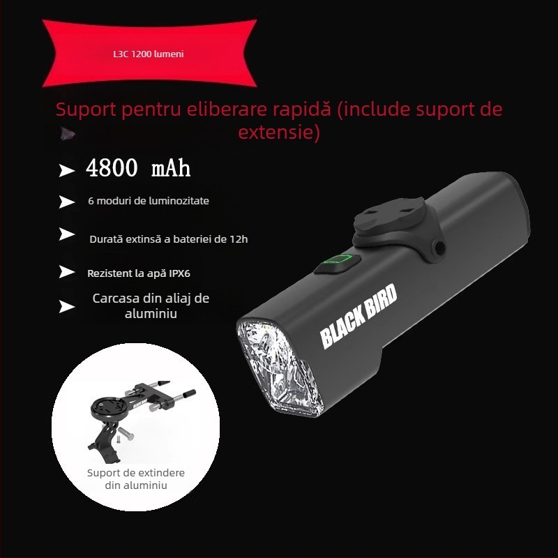 Sheng bangrong far frontal pentru bicicletă, pentru plimbări nocturne, montaj cu eliberare rapidă, impermeabil, luminozitate înaltă, potrivit pentru biciclete montane și de șosea