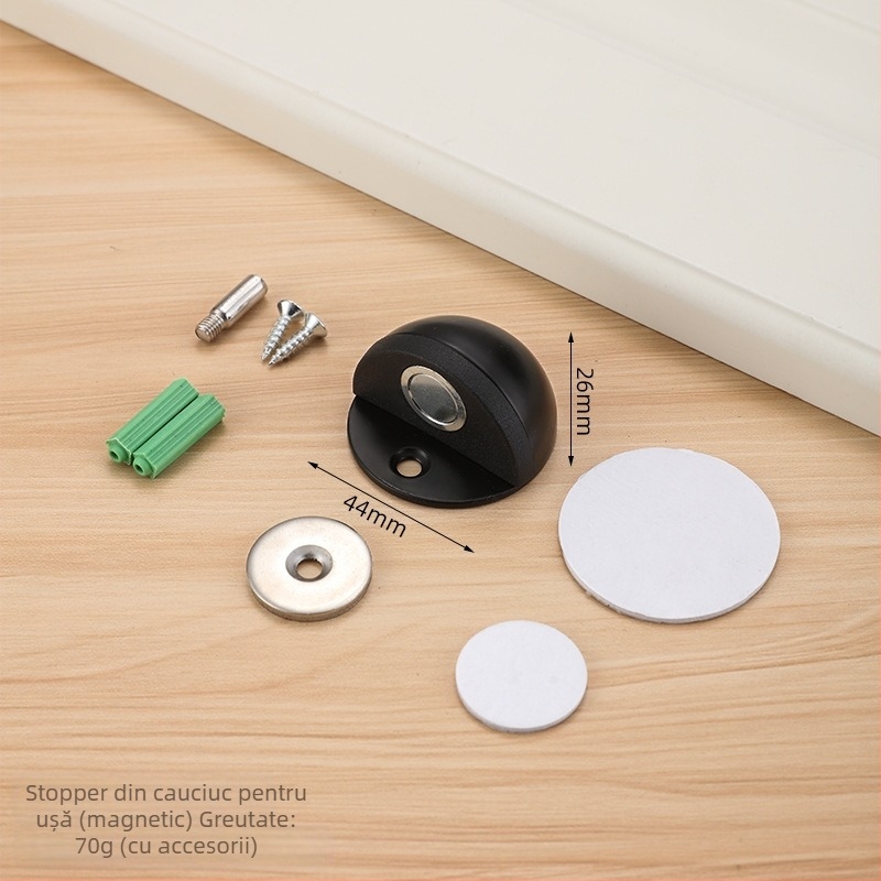Stop de ușă magnetic anti-coliziune - din oțel inoxidabil 201/304, montaj pe podea, operare manuală, stil modern simplu, brand Wanjin Hui