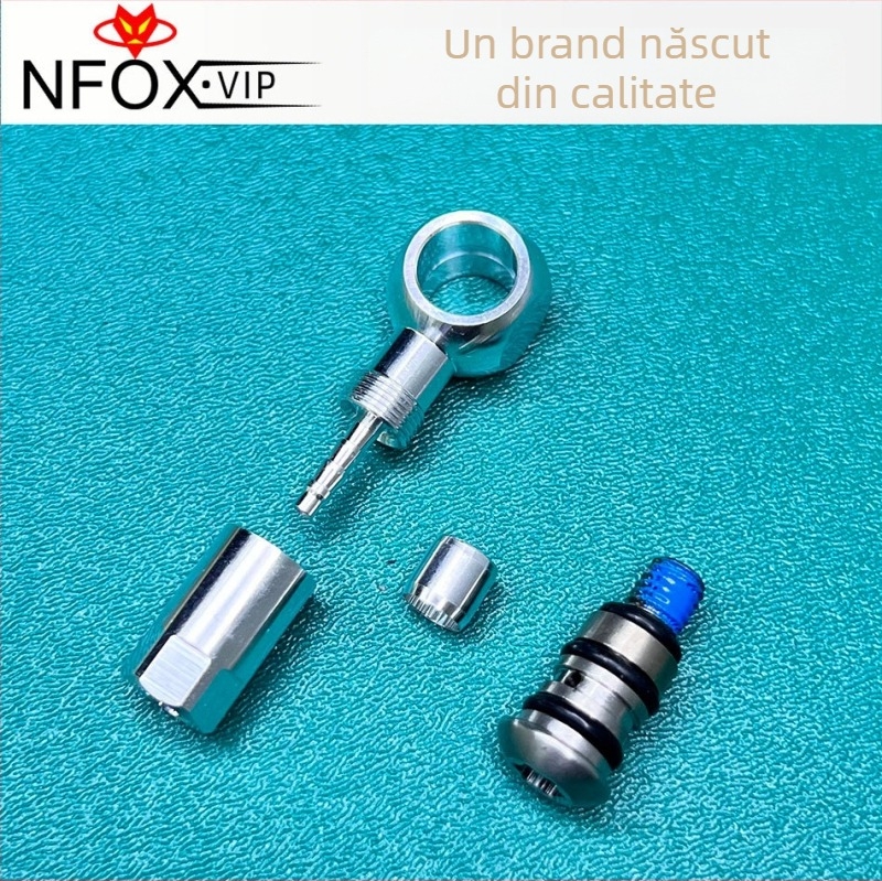 nfox N016 Șurub de aerisire pentru frâne hidraulice cu disc pentru bicicletă, filetare M8/M5