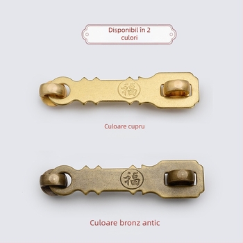 Bolț pentru ușă din alamă, stil Nou Chinezesc, finisare mecanică, marcă Mu Gu