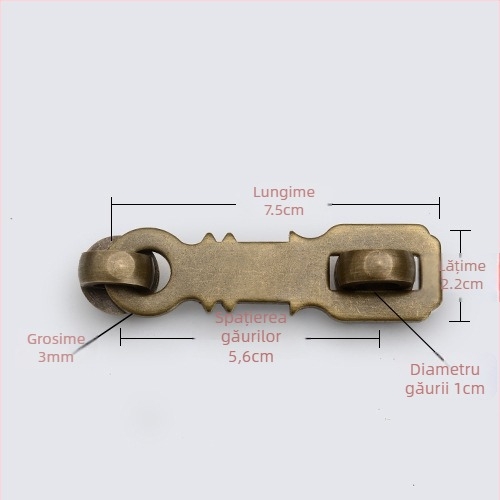 Bolț pentru ușă din alamă, stil Nou Chinezesc, finisare mecanică, marcă Mu Gu