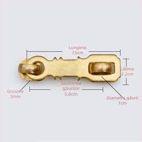 Bolț pentru ușă din alamă, stil Nou Chinezesc, finisare mecanică, marcă Mu Gu