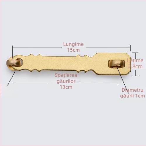 Bolț pentru ușă din alamă, stil Nou Chinezesc, finisare mecanică, marcă Mu Gu