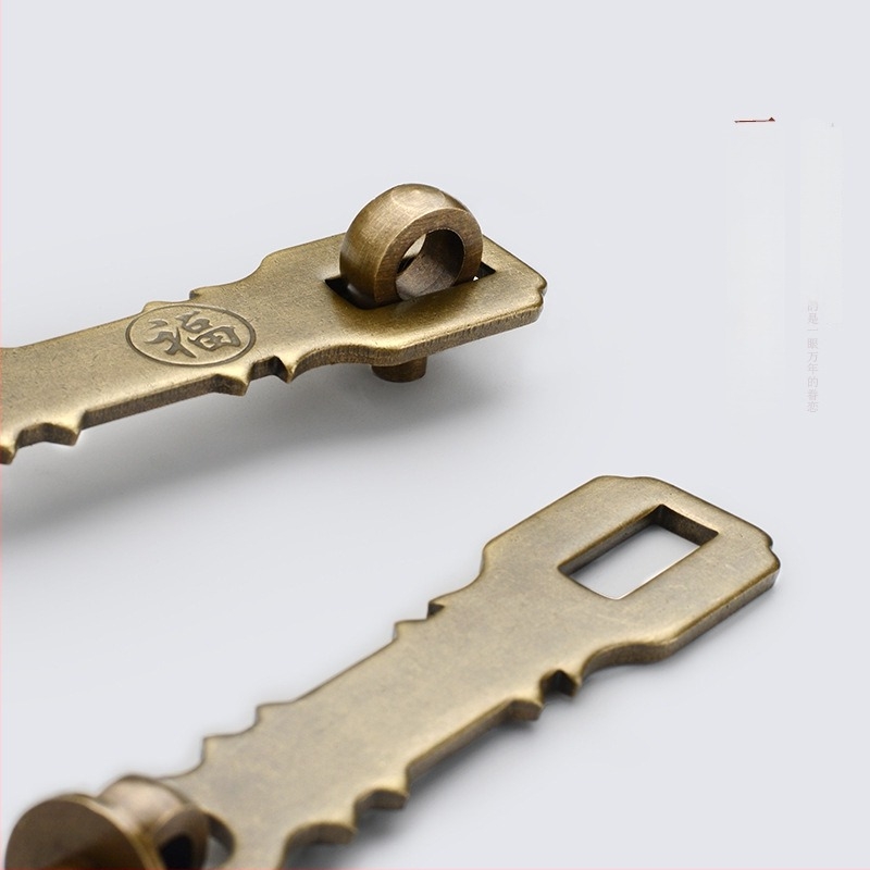 Bolț pentru ușă din alamă, stil Nou Chinezesc, finisare mecanică, marcă Mu Gu