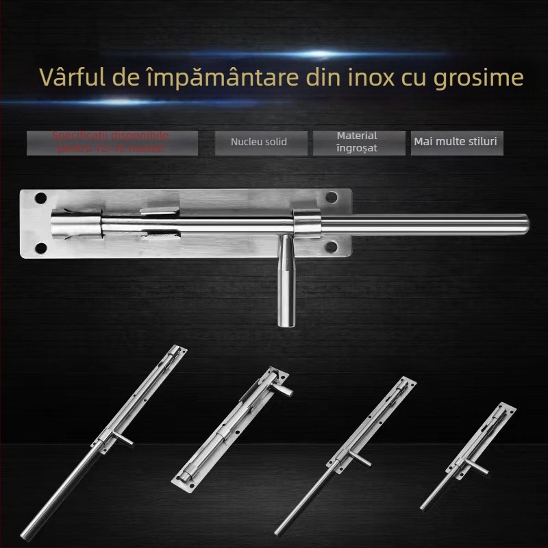 304 oțel inoxidabil – butterfly latch, bolt pentru ușă, montaj pe suprafață, pentru uși din lemn, uși principale și uși din fier sudat