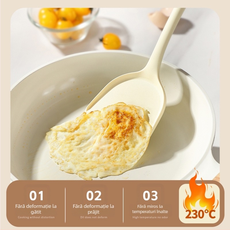 Xukang set spatule din silicon, 4 bucăți, cu clips pentru alimente și lingură de supă, antiaderent, antiderapant, rezistent la temperaturi înalte