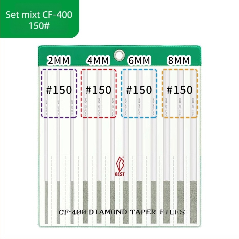 BEST Fişier diamant CF-400 set cu CF-402, granulație 150