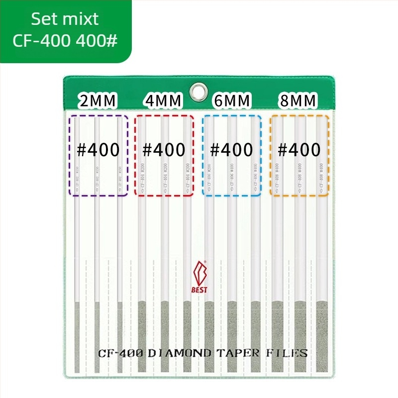 BEST Fişier diamant CF-400 set cu CF-402, granulație 150