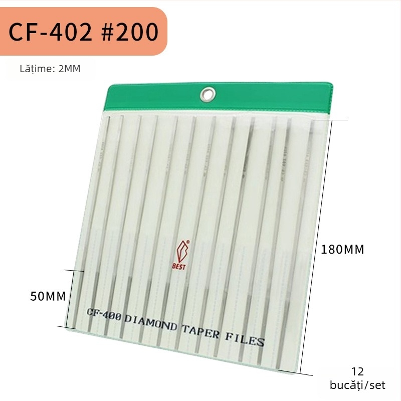 BEST Fişier diamant CF-400 set cu CF-402, granulație 150