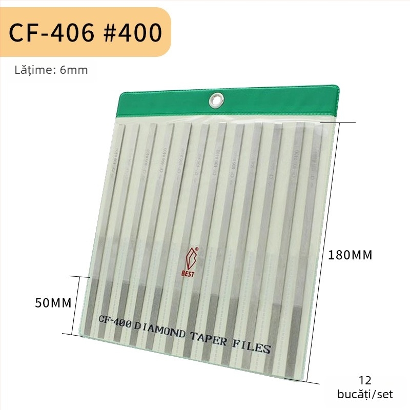 BEST Fişier diamant CF-400 set cu CF-402, granulație 150