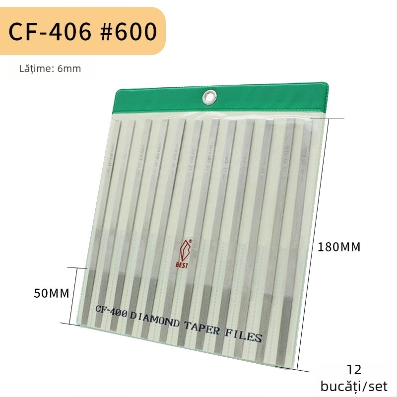 BEST Fişier diamant CF-400 set cu CF-402, granulație 150