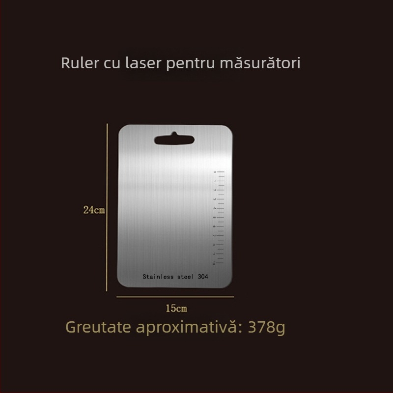 tocător din oțel inoxidabil, cu două fețe, de calitate alimentară, antibacterian, anti-alunecare
