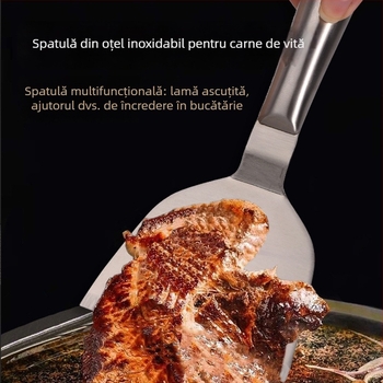 Set lingură și spatulă pentru teppanyaki, stil minimalist modern, brand Unique, lansat în 2023