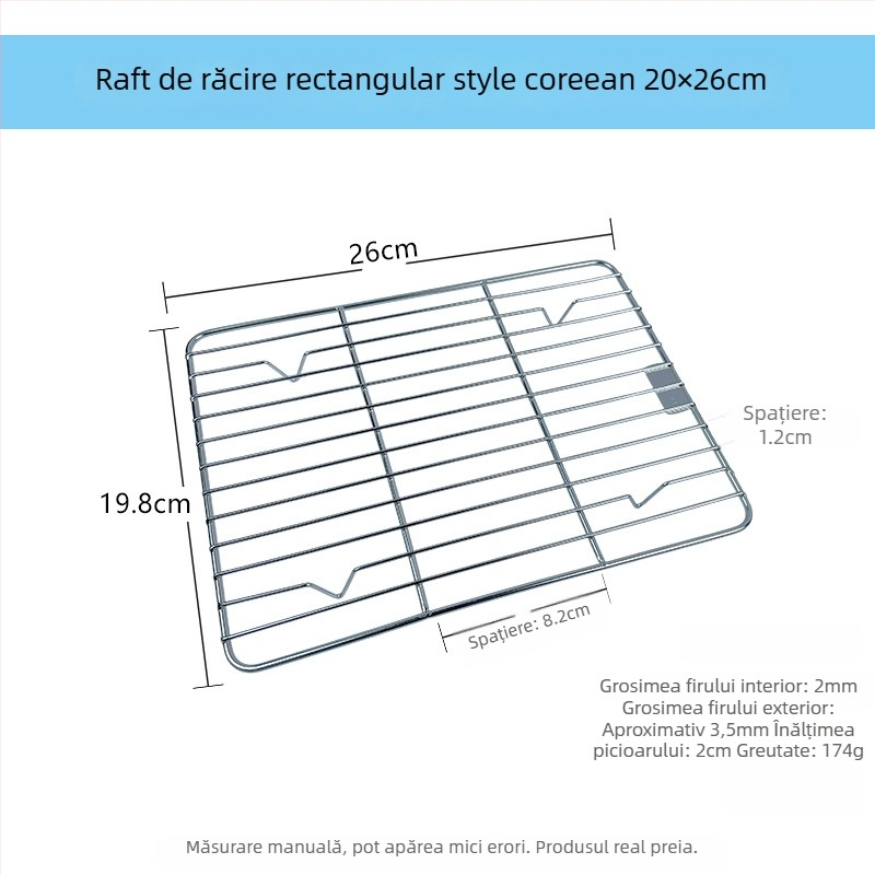 Tava plată din oțel inoxidabil 304, dreptunghiulară, cu plasă filtrantă pentru controlul uleiului și drenaj, stil minimalist modern