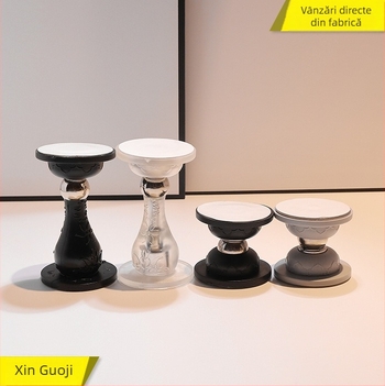 Stopper de ușă din silicon, fără găurire, montaj pe perete, design rotund lux, PVC/magnet, construcție standard