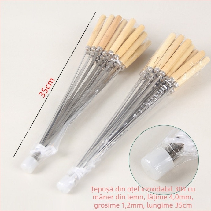 Dongsheng bețe pentru grătar din oțel inoxidabil 304, știfturi plate cu design îngroșat