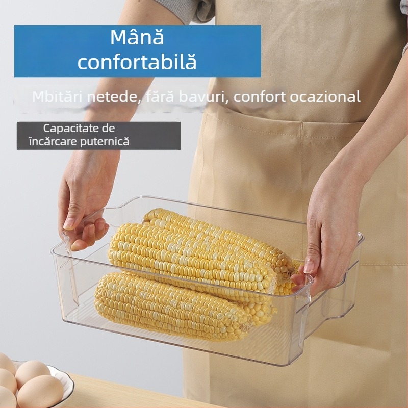 Cutie de depozitare în frigider cu sertar — King Taku cutie din plastic pentru depozitarea alimentelor, design modern și simplu