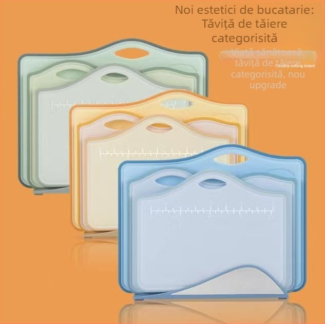 Set de plăci de tăiere pentru bebeluși din PP - plăci din plastic, multifuncționale pentru fructe și hrana bebelușului, anti-alunecare, portabile, pentru uz casnic, stil modern minimalist (vara 2021)