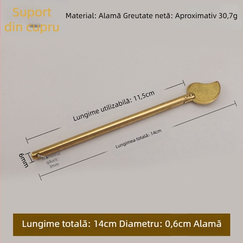 Zăvor pentru ușă tip A, din alamă, suprafață lustruită și îmbătrânită, marcă Tong Que, stil Chinez nou