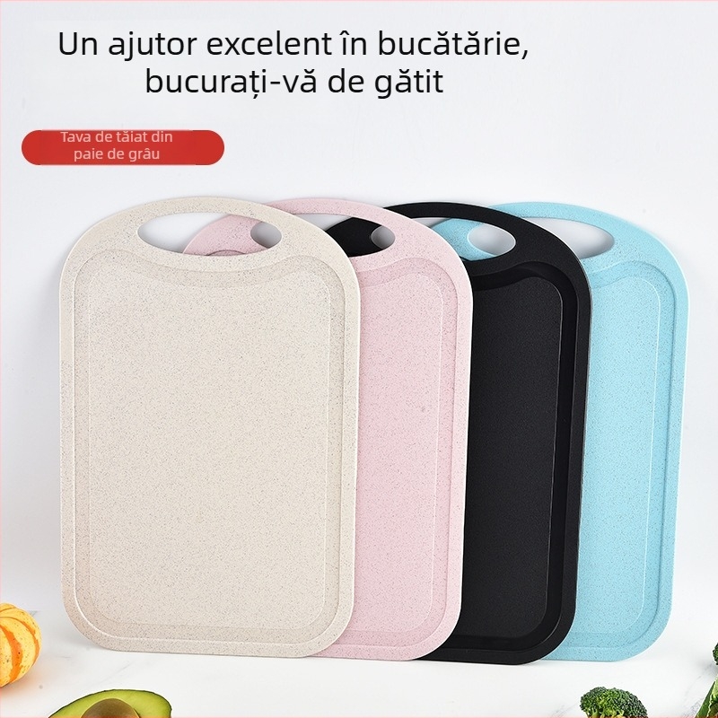 Tocător din paie de grâu – alimentară, cu două fețe, portabil; pentru uz casnic, hrana bebeluților și tăierea fructelor