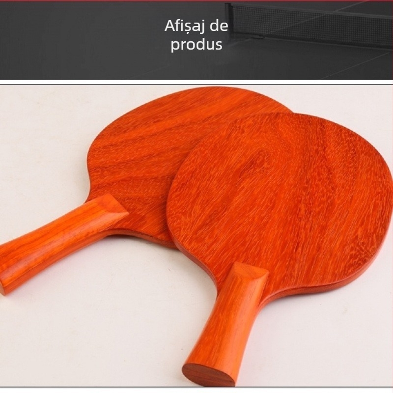 Lama de palet pentru tenis de masă, din lemn rosewood, strat unic, gumă cu lipire de lungă durată, lovire laterală, destinat antrenamentelor și competițiilor