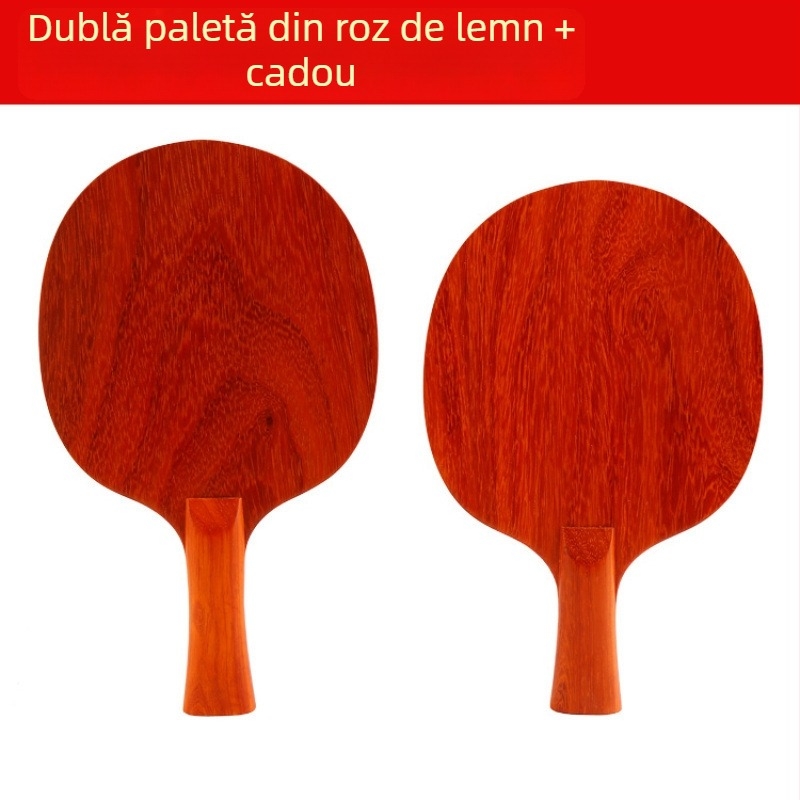 Lama de palet pentru tenis de masă, din lemn rosewood, strat unic, gumă cu lipire de lungă durată, lovire laterală, destinat antrenamentelor și competițiilor