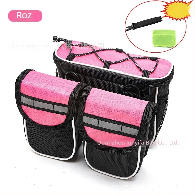 Geantă pentru cadrul frontal al bicicletei – carcasă rigidă, impermeabilă, capacitate 2 L, model 21, poliester, pentru biciclete de munte și de oraș