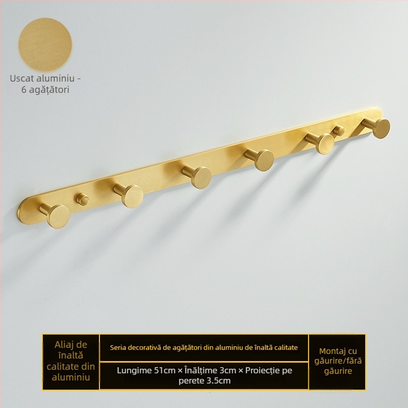 Cuier de baie din aliaj de aluminiu, autoadeziv, montaj pe perete fără găuri, în formă de scoică, stil luxuos ușor, greutate 1 kg