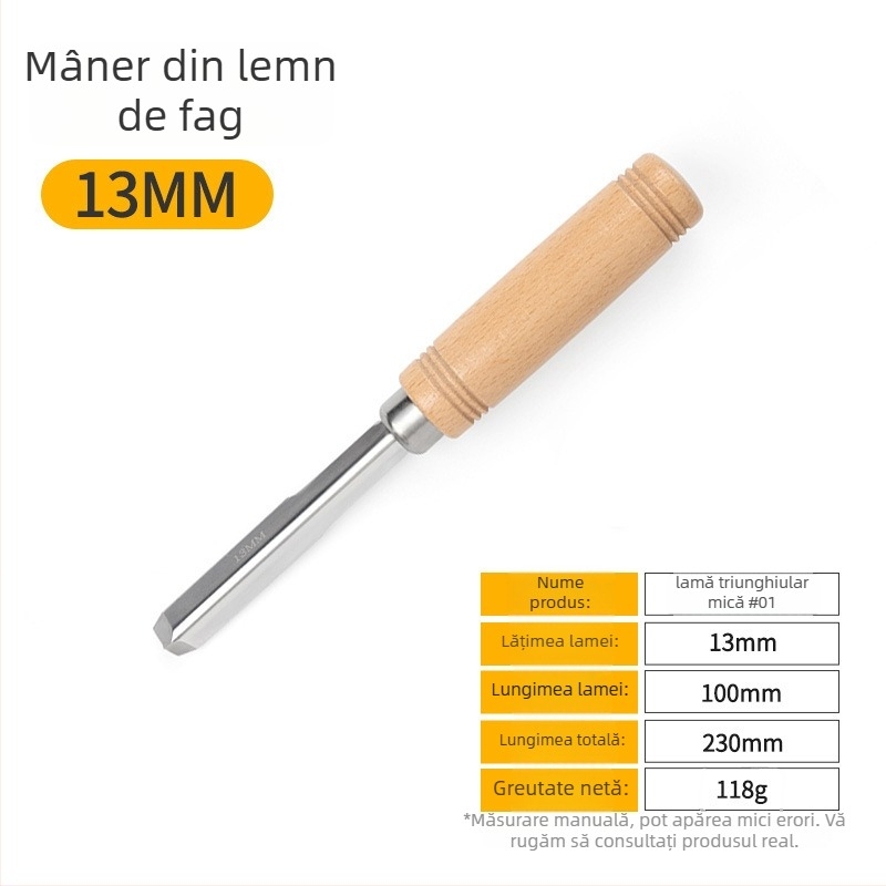 Set dălți pentru tâmplă cu lame din oțel mangan, mâner din lemn de fag – dălți plate și semi-cercuri