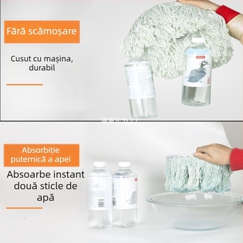 Cap de mop de înlocuire, cap de mop rotativ, îngroșat, accesoriu universal pentru tijă de mop | Brand: TONGLEI; Material: sandalwood