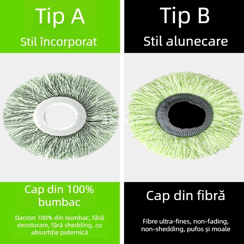 Cap de mop de înlocuire, cap de mop rotativ, îngroșat, accesoriu universal pentru tijă de mop | Brand: TONGLEI; Material: sandalwood