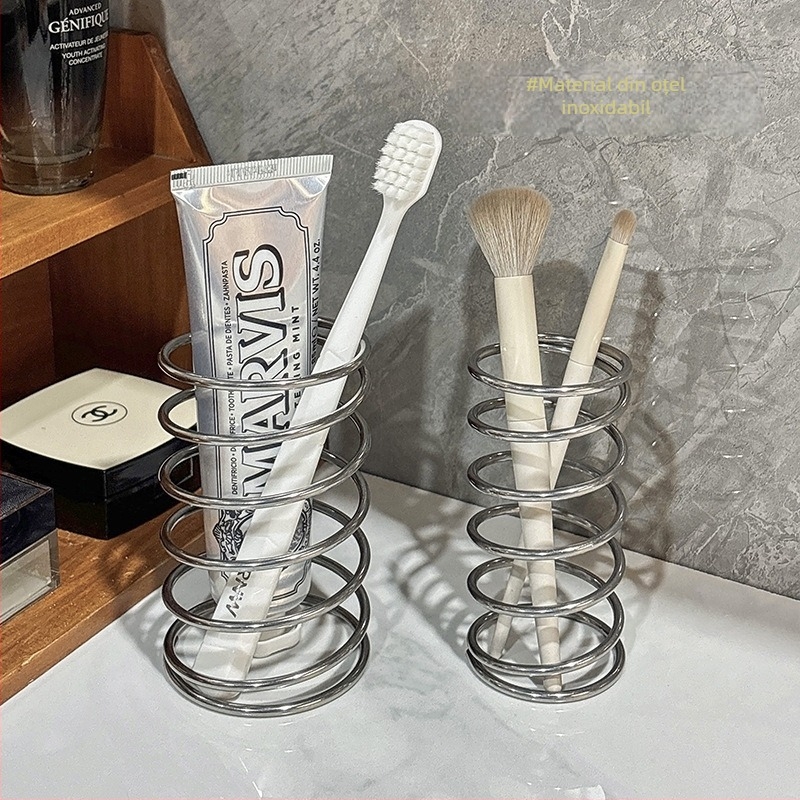 Suport pentru periuțe de dinți din oțel inoxidabil pentru baie, montaj fără găurire, mai multe opțiuni de montare, Lemon Book