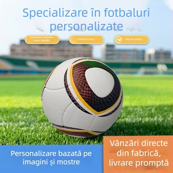Fotbal Nr.5 – piele PU, cusături adezive, pentru antrenamente și competiții în aer liber, pentru elevi de gimnaziu și liceu, personalizare disponibilă