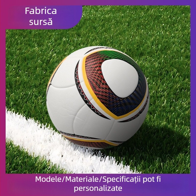 Fotbal Nr.5 – piele PU, cusături adezive, pentru antrenamente și competiții în aer liber, pentru elevi de gimnaziu și liceu, personalizare disponibilă