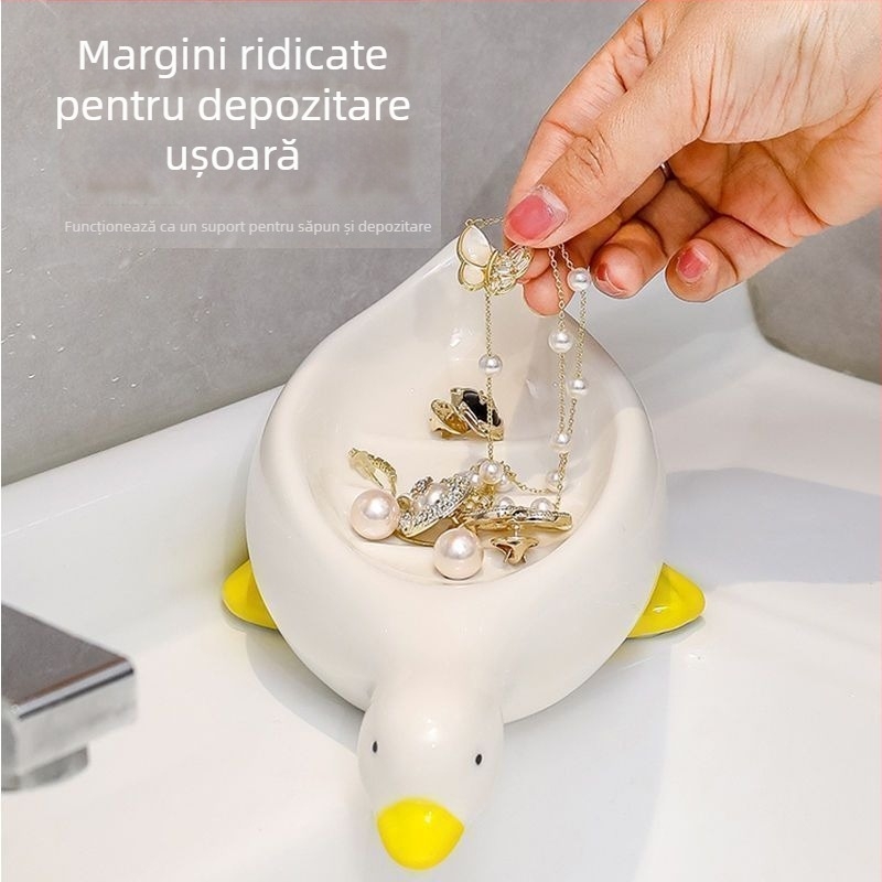 Vas de săpun din plastic, în formă de lebădă, cu drenaj, set de 300 bucăți, model 54645646