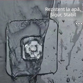 Vas de săpun cu cârlig adeziv pentru plăci, suport de perete cu ventuză – ABS plastic