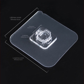 Vas de săpun cu cârlig adeziv pentru plăci, suport de perete cu ventuză – ABS plastic