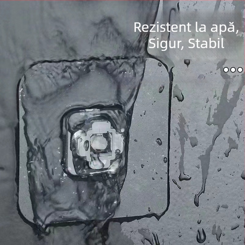 Vas de săpun cu cârlig adeziv pentru plăci, suport de perete cu ventuză – ABS plastic