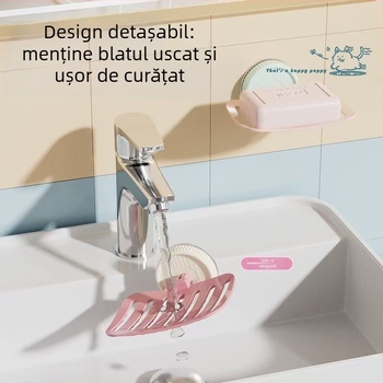 Holder de săpun pentru baie cu ventuză, fără găuri | Material ABS | 200 buc./cutie | Personalizabil
