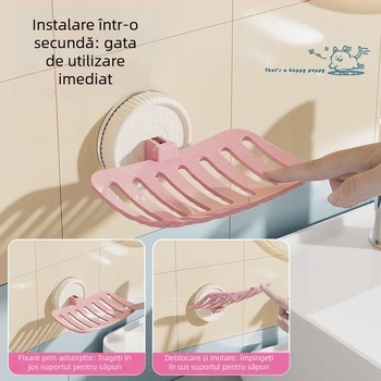 Holder de săpun pentru baie cu ventuză, fără găuri | Material ABS | 200 buc./cutie | Personalizabil