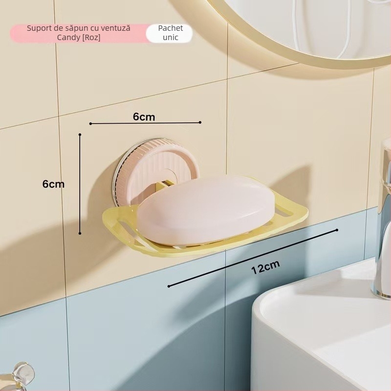 Holder de săpun pentru baie cu ventuză, fără găuri | Material ABS | 200 buc./cutie | Personalizabil