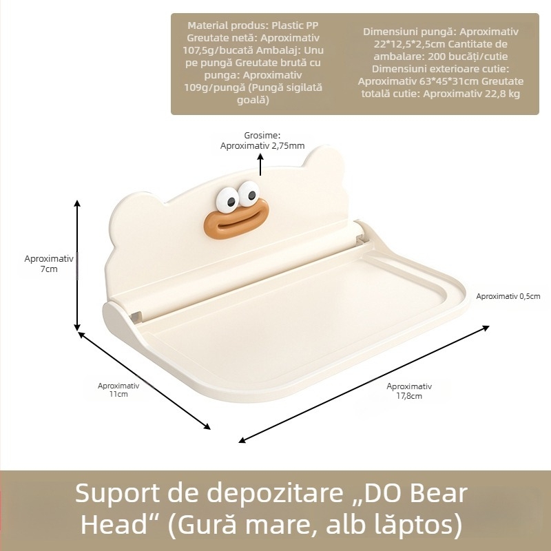 Suport de săpun cu ventuză, montat pe perete, fără găuri, pentru baie