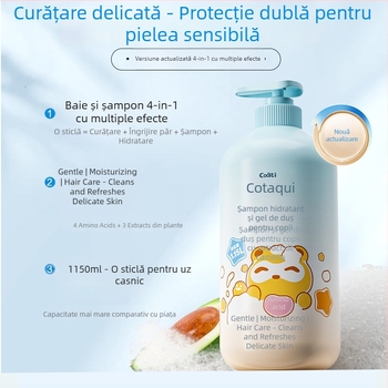 Little Raccoon Șampon și gel de duș pentru copii, 2 în 1, pentru nou-născuți – set de baie, 12 buc.