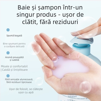 Little Raccoon Șampon și gel de duș pentru copii, 2 în 1, pentru nou-născuți – set de baie, 12 buc.