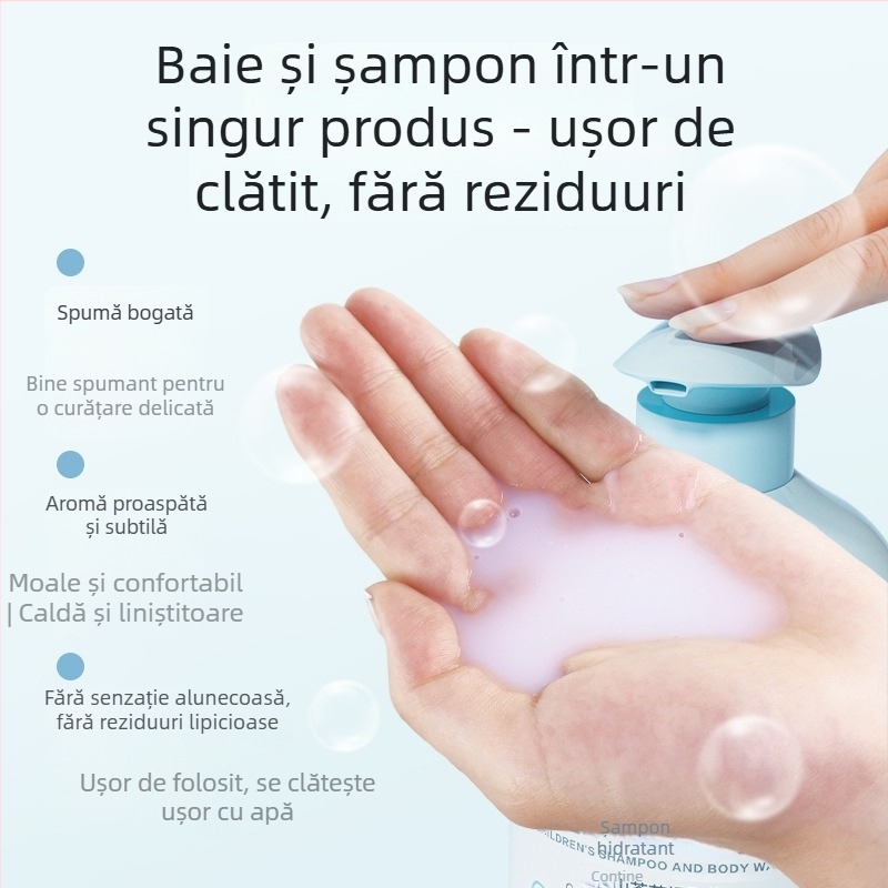 Little Raccoon Șampon și gel de duș pentru copii, 2 în 1, pentru nou-născuți – set de baie, 12 buc.