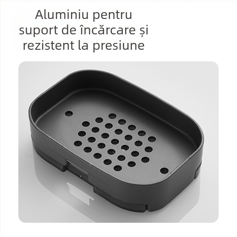 Suport pentru săpun montat pe perete, fără găuri (Aliaj de aluminiu; Marcă: Zhenhui; Ambalare: 100 buc.)