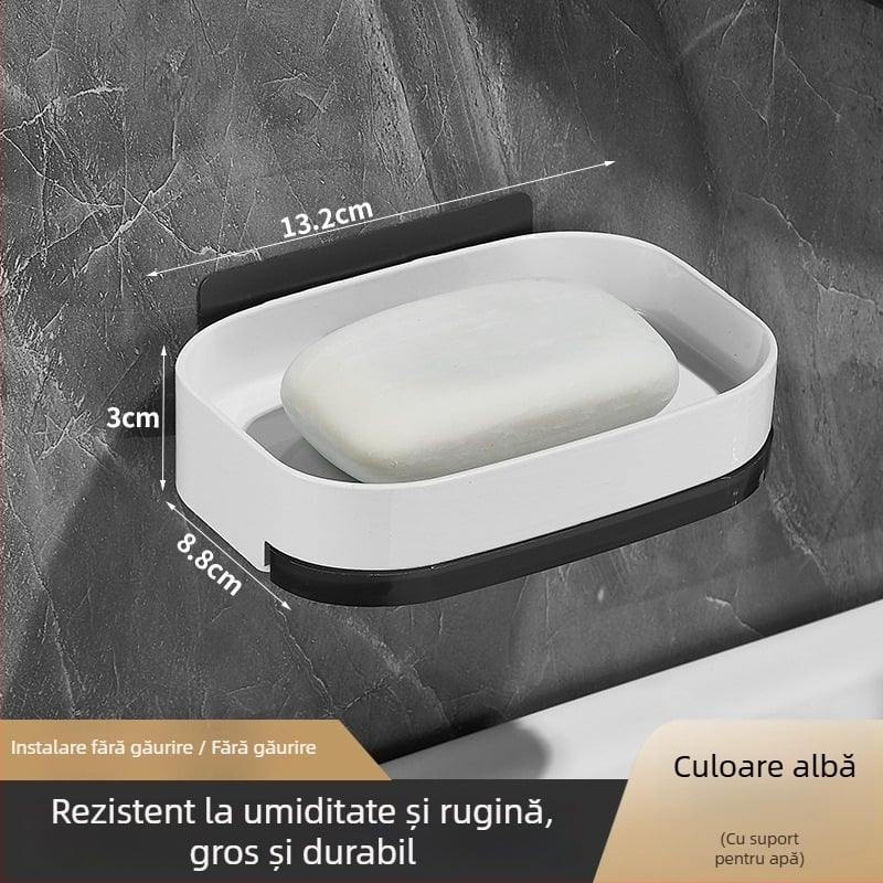 Suport pentru săpun montat pe perete, fără găuri (Aliaj de aluminiu; Marcă: Zhenhui; Ambalare: 100 buc.)