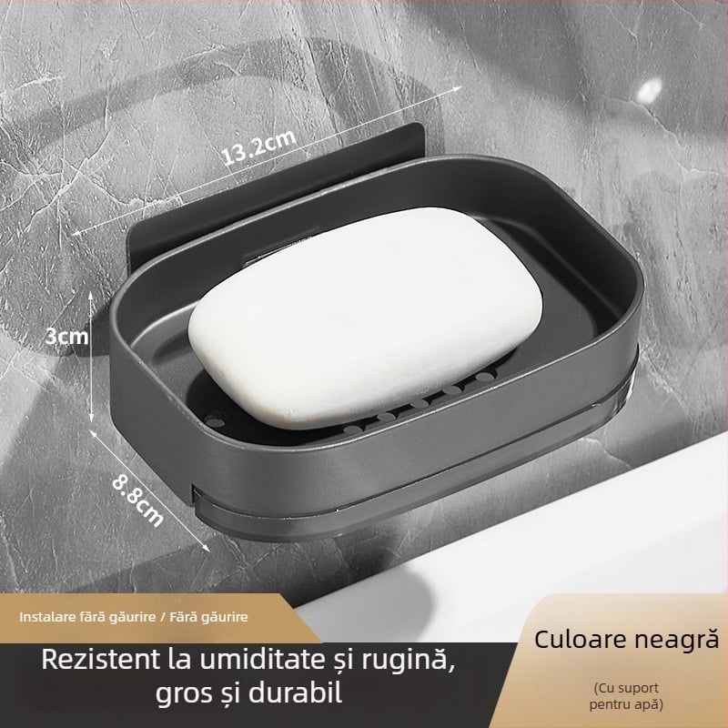Suport pentru săpun montat pe perete, fără găuri (Aliaj de aluminiu; Marcă: Zhenhui; Ambalare: 100 buc.)