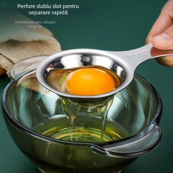 Separator de albușuri și gălbenușuri din oțel inoxidabil — Mengyi, design modern minimalist, fără energie electrică
